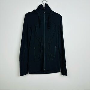 Lululemon Athletica Black Zip-Up Hoodie Size 6